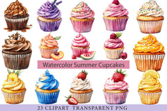 Summer Cupcakes Clipart Bundle - CraftNest - Digital Crafting and Art