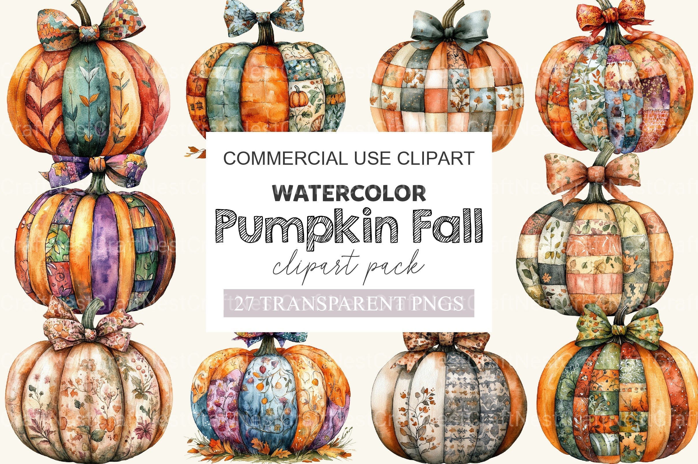 Pumpkin Fall Clipart Bundle 2