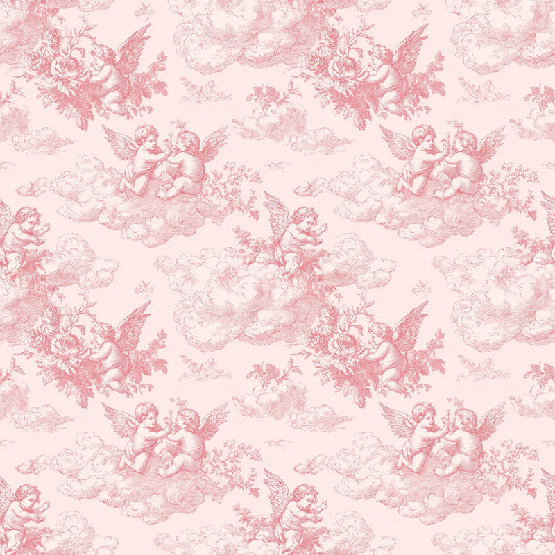 Pink French Toile De Jouy Pattern Clipart Bundle - CraftNest - Digital Crafting and Art