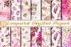 Pink and Gold Leopard Digital Paper