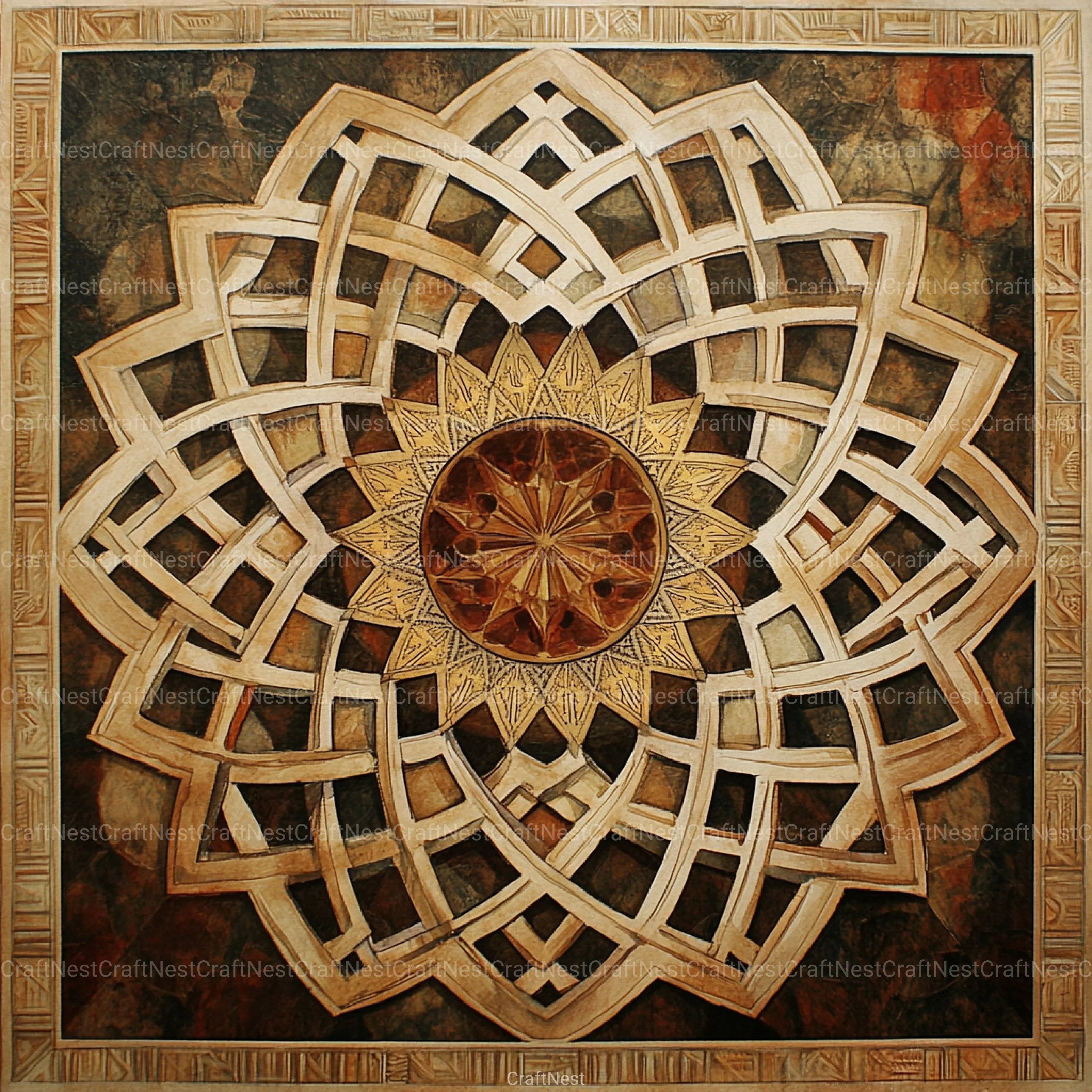 Sacred Geometry Alhambra Patterns Clipart Bundle - CraftNest - Digital Crafting and Art