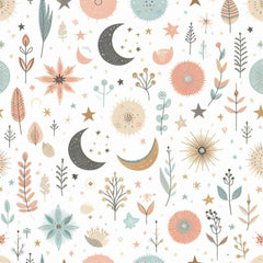 Whimsical Pastel Stars and Moons Pattern Clipart Bundle - CraftNest - Digital Crafting and Art