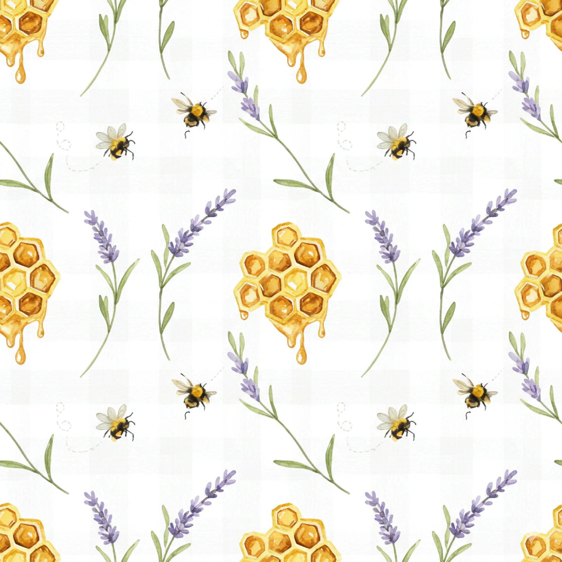 Seamless Bee Patterns Digital Paper - CraftNest - Digital Crafting and Art