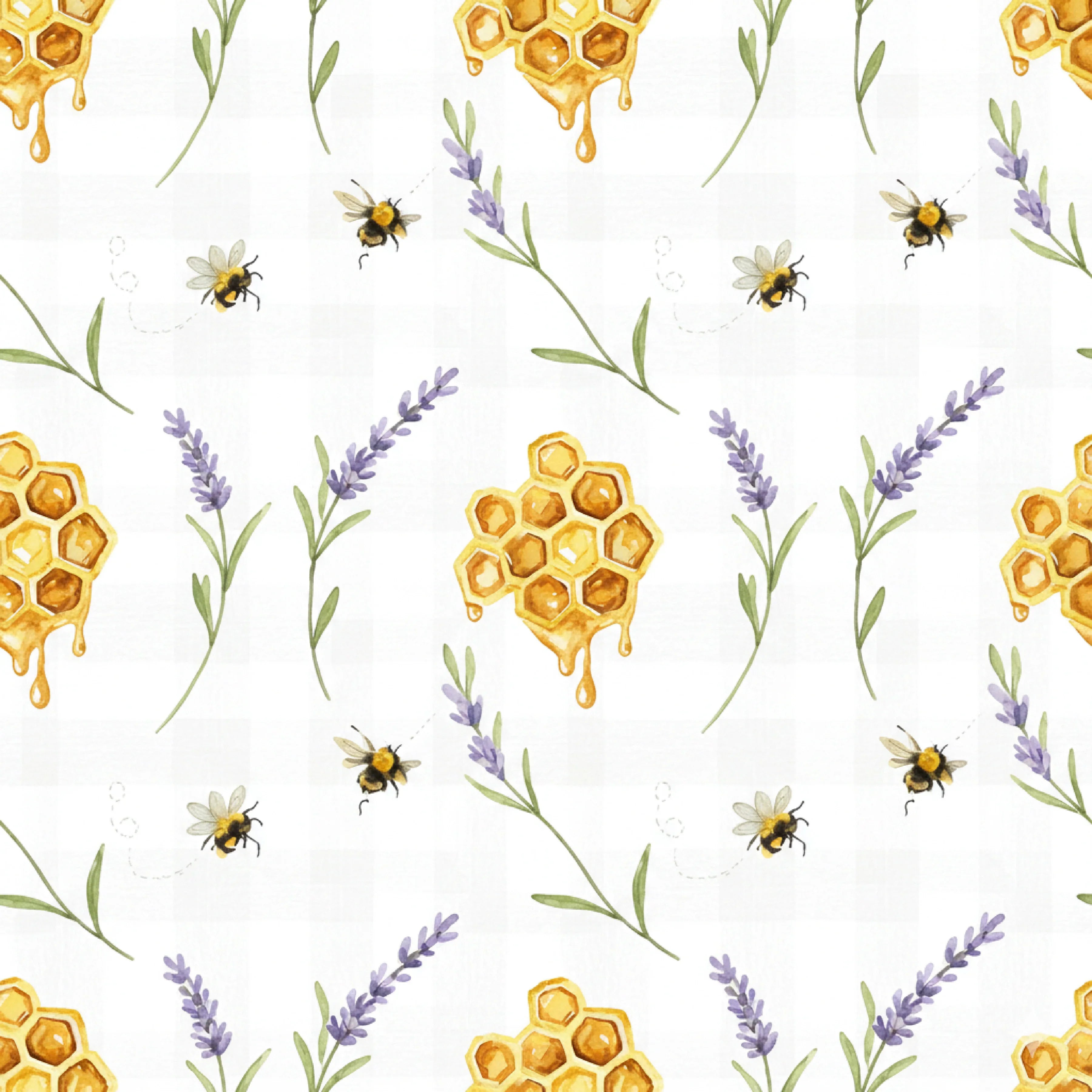 Seamless Bee Patterns Digital Paper - CraftNest - Digital Crafting and Art