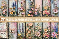 Pastel Garden Dreams Clipart Bundle - CraftNest - Digital Crafting and Art