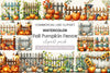 Fall Pumpkin Fence Clipart Bundle 2