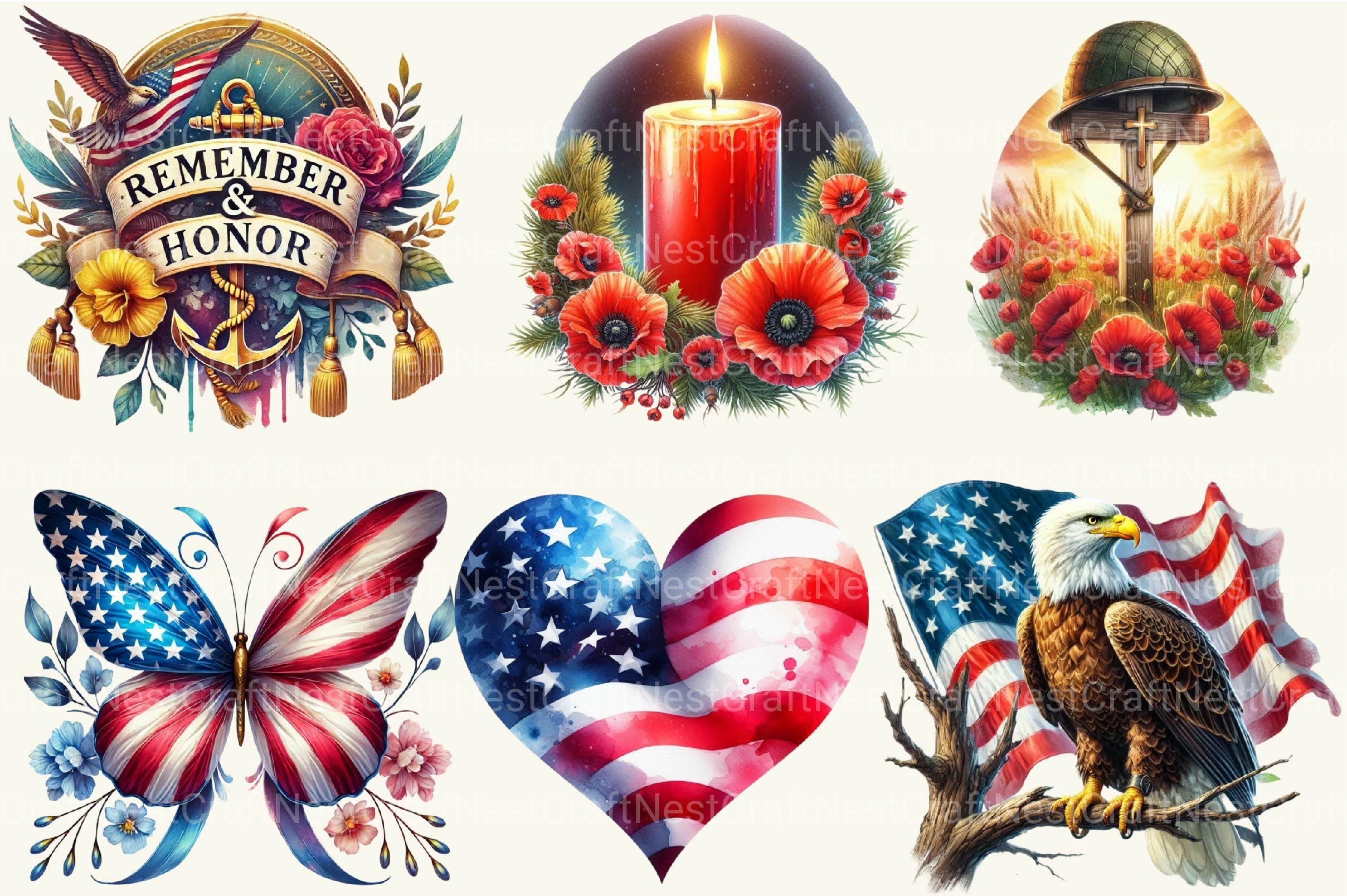 Memorial Day Clipart Bundle 2