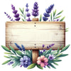Lavender Wooden Name Plate Clipart Bundle