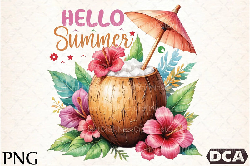Hello Summer Clipart Bundle 2 - CraftNest - Digital Crafting and Art