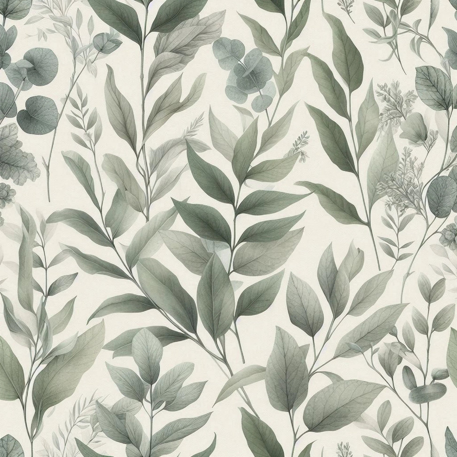 Seamless Sage Green Botanical Pattern Digital Paper - CraftNest - Digital Crafting and Art