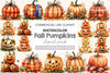 Fall Halloween Pumpkins Clipart Bundle