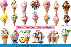Summer Ice Cream Clipart Bundle 2 - CraftNest - Digital Crafting and Art