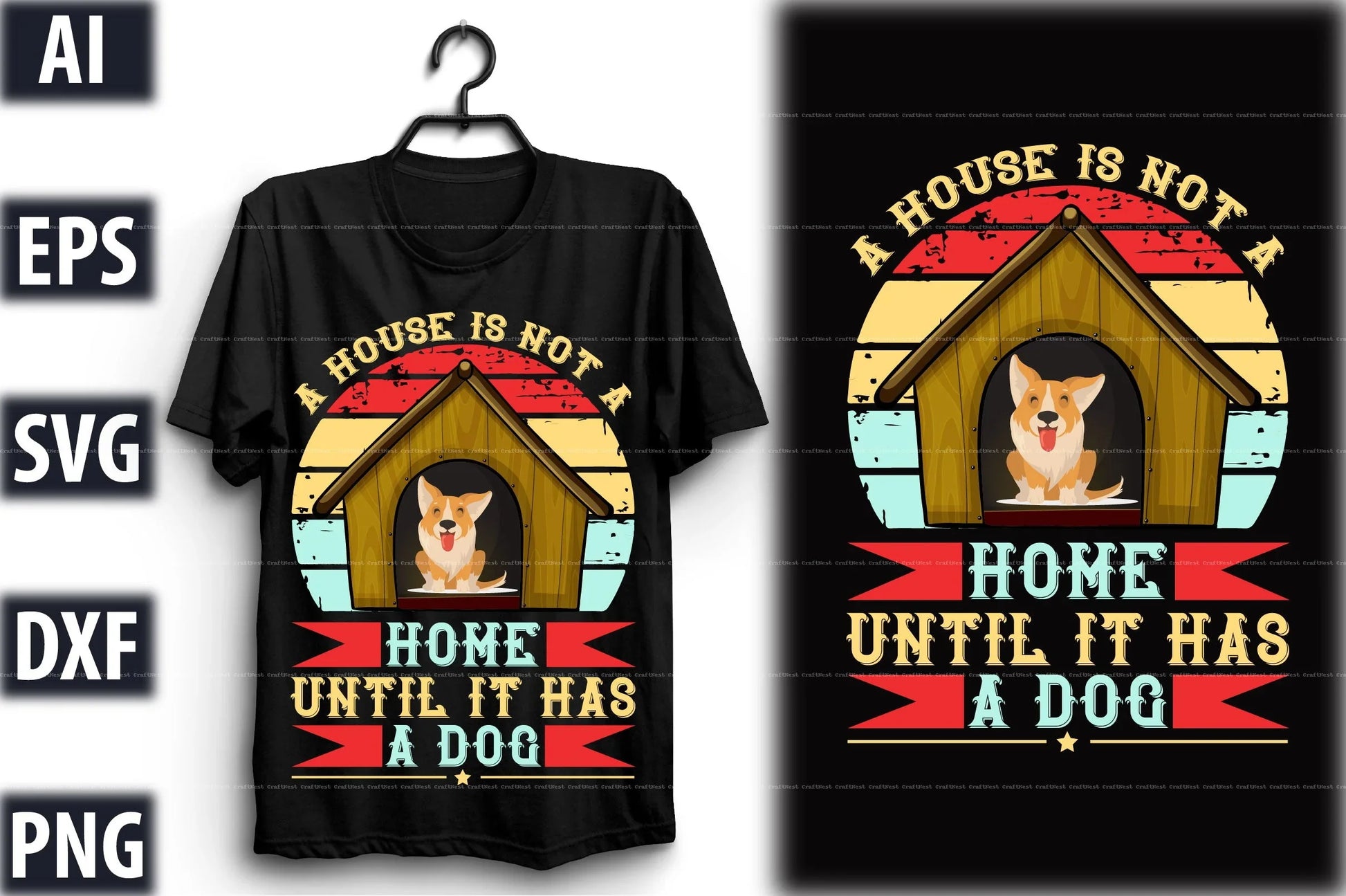 Dog T-Shirt Design SVG Bundle 1 - CraftNest - Digital Crafting and Art