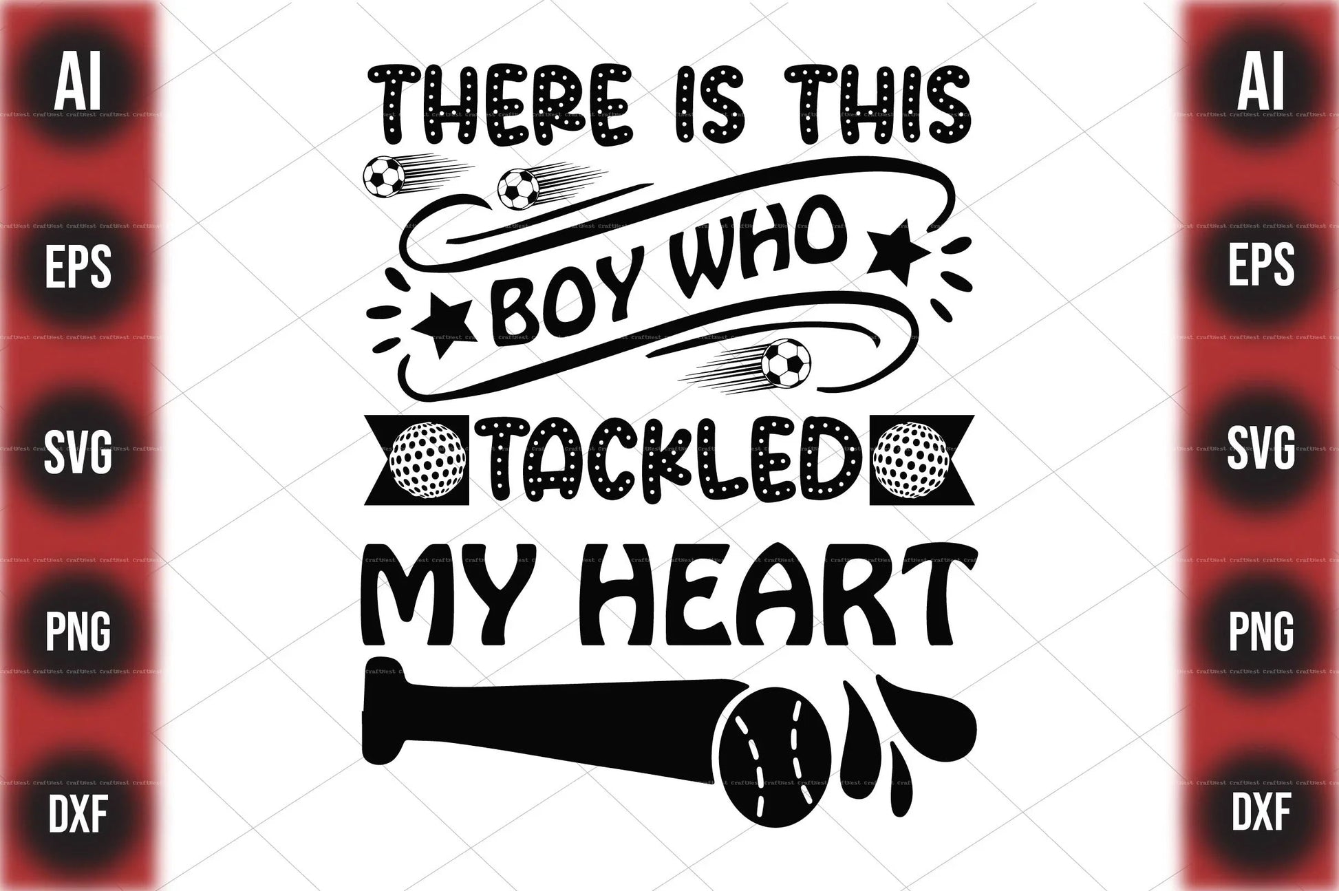 Football Design SVG Bundle 1 - CraftNest - Digital Crafting and Art