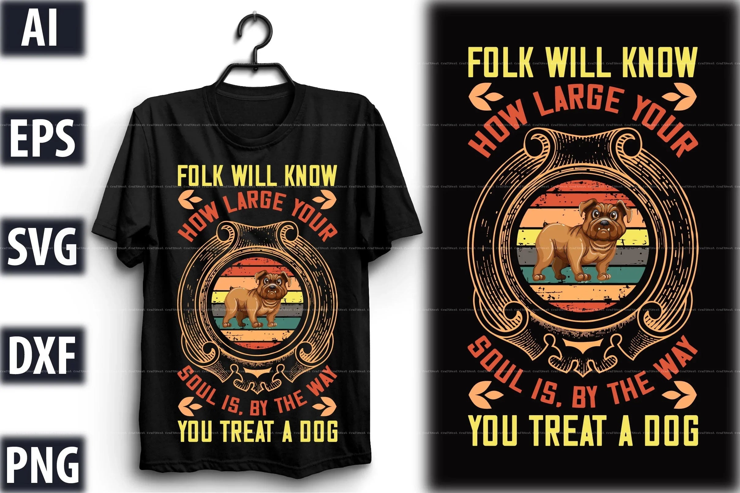 Dog T-Shirt Design SVG Bundle 1 - CraftNest - Digital Crafting and Art