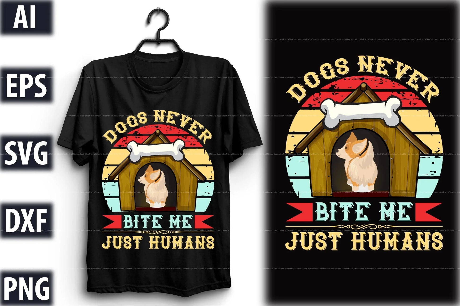 Dog T-Shirt Design SVG Bundle 1 - CraftNest - Digital Crafting and Art