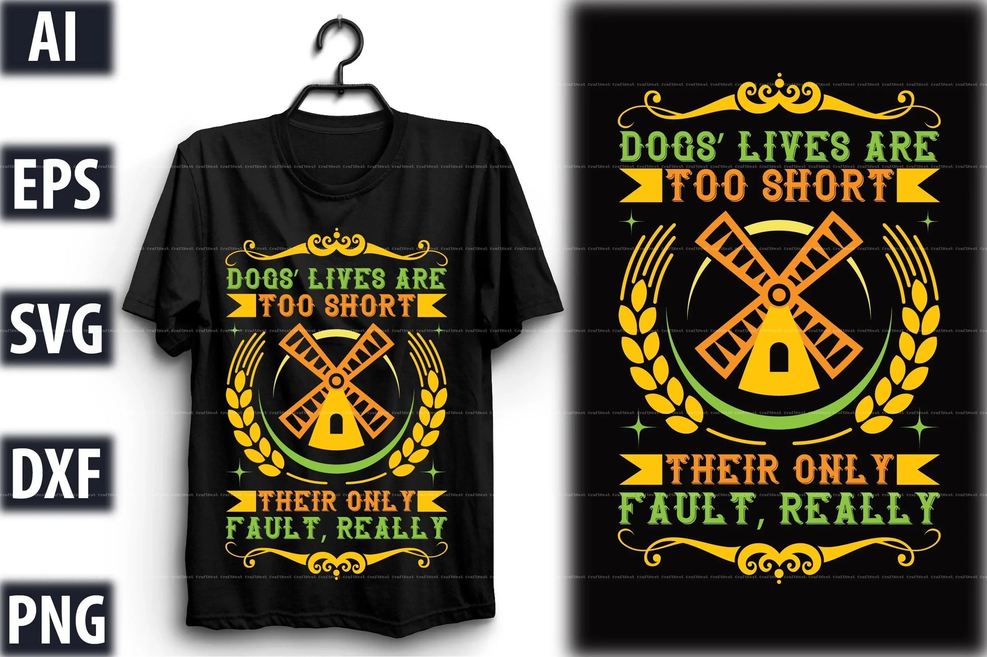 Dog T-Shirt Design SVG Bundle 1 - CraftNest - Digital Crafting and Art