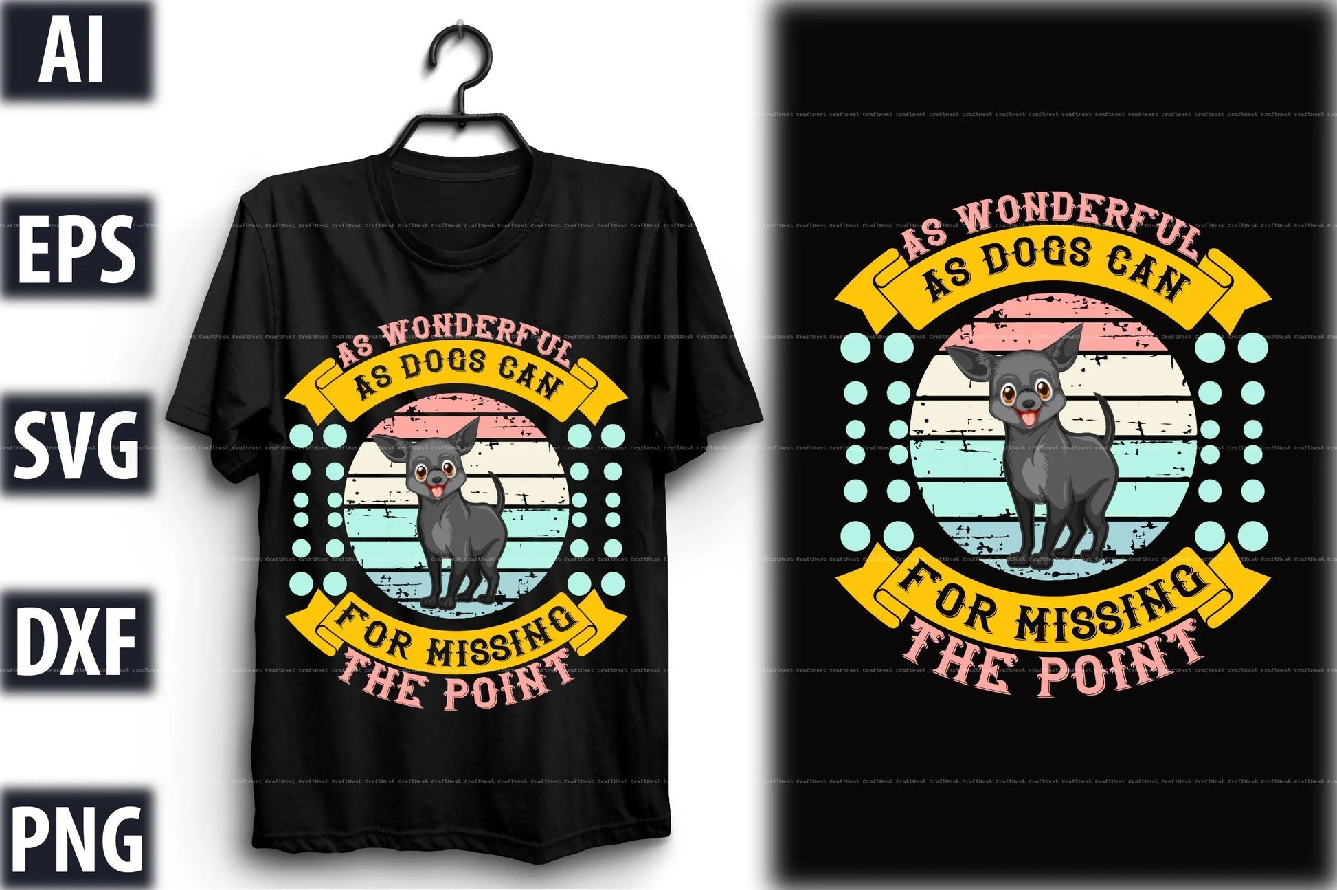 Dog T-Shirt Design SVG Bundle 1 - CraftNest - Digital Crafting and Art