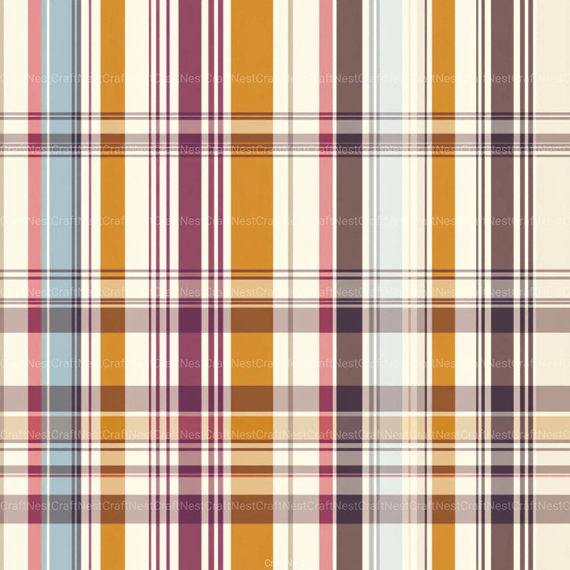 Stripes & Plaids Seamless Pattern Digital Paper - CraftNest - Digital Crafting and Art
