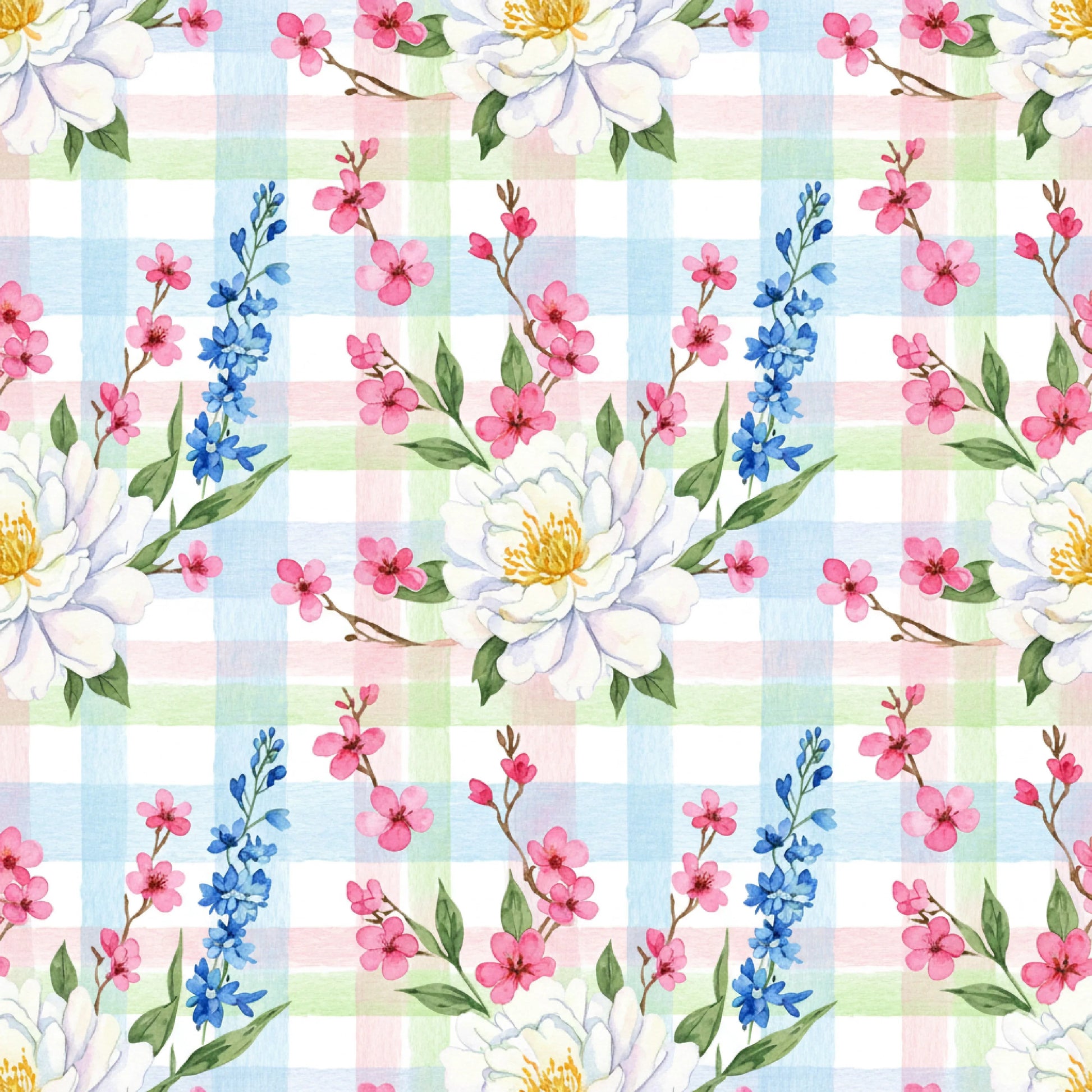 Pink Peonies Seamless Pattern Digital Paper - CraftNest - Digital Crafting and Art