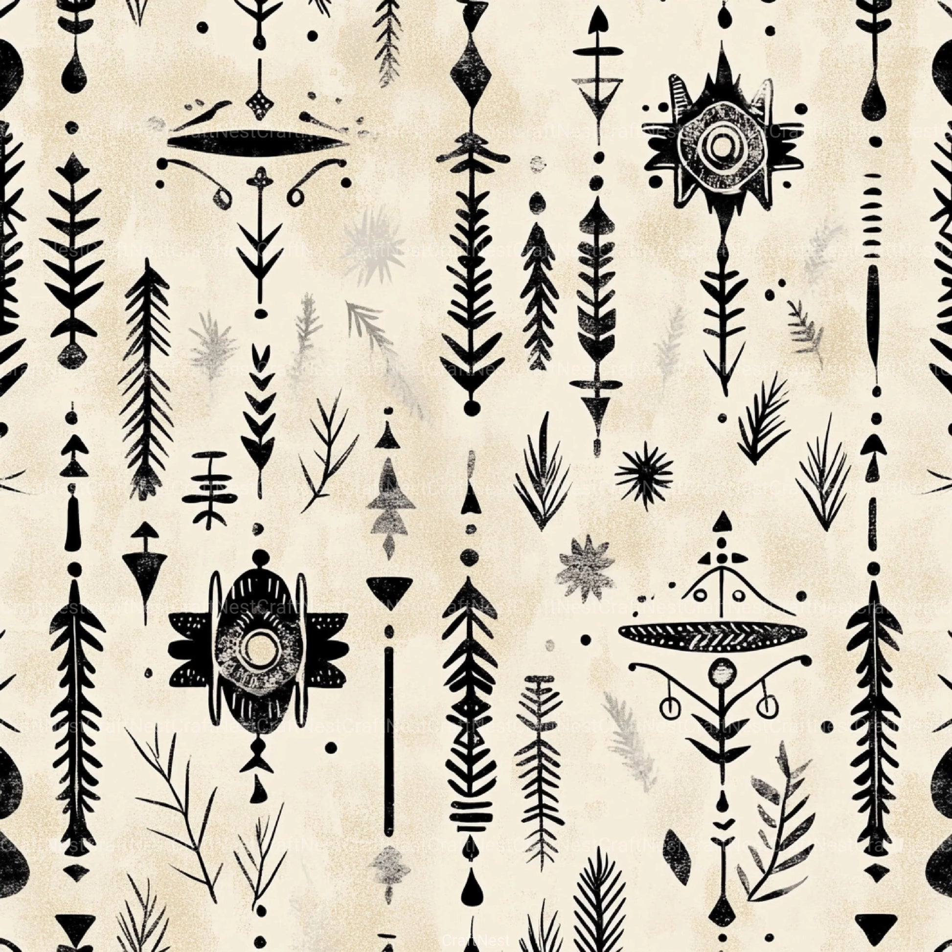 Boho Neutral Pattern Clipart Bundle - CraftNest - Digital Crafting and Art
