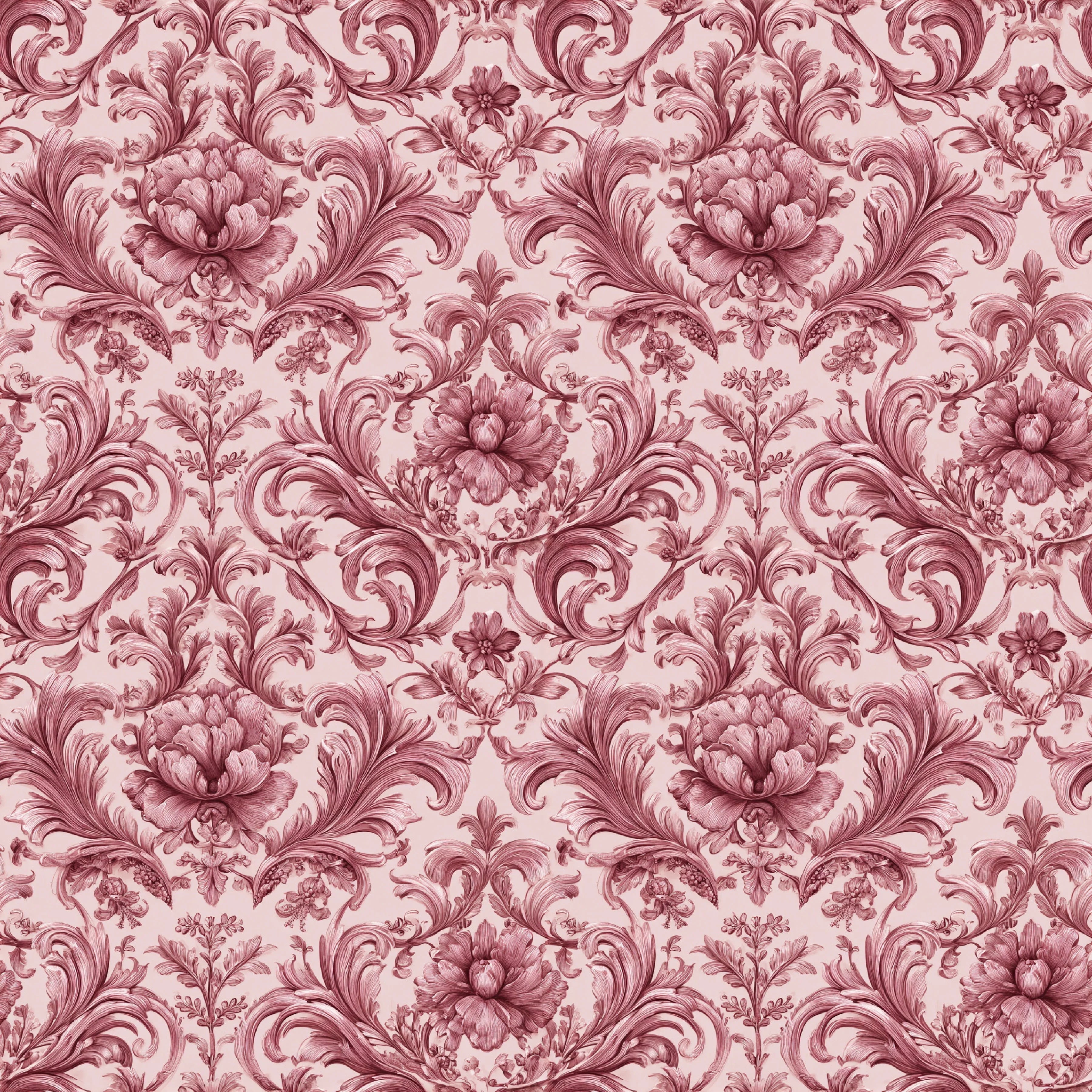 Pink French Toile De Jouy Pattern Clipart Bundle - CraftNest - Digital Crafting and Art