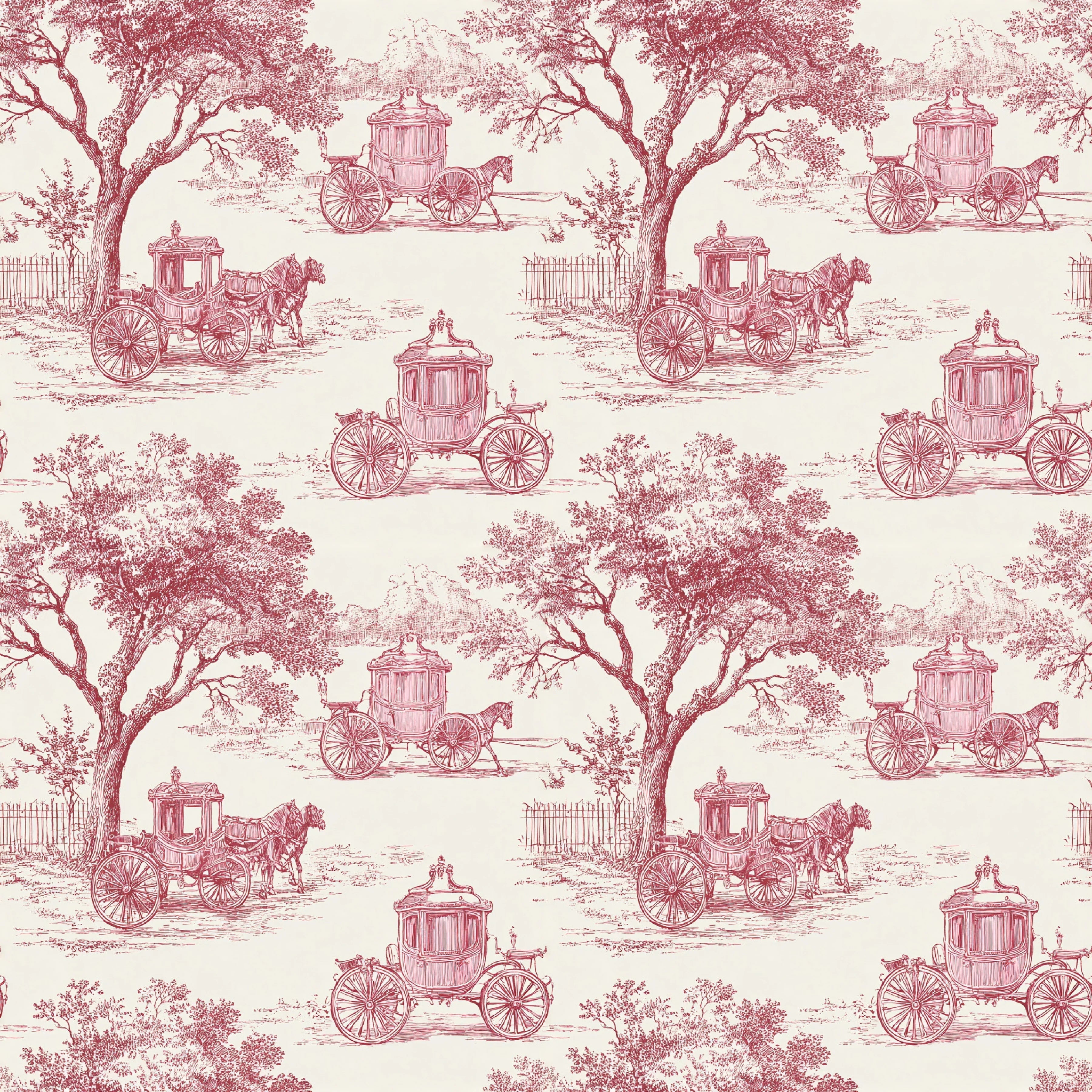 Pink French Toile De Jouy Pattern Clipart Bundle - CraftNest - Digital Crafting and Art