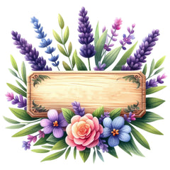 Lavender Wooden Name Plate Clipart Bundle - CraftNest - Digital Crafting and Art