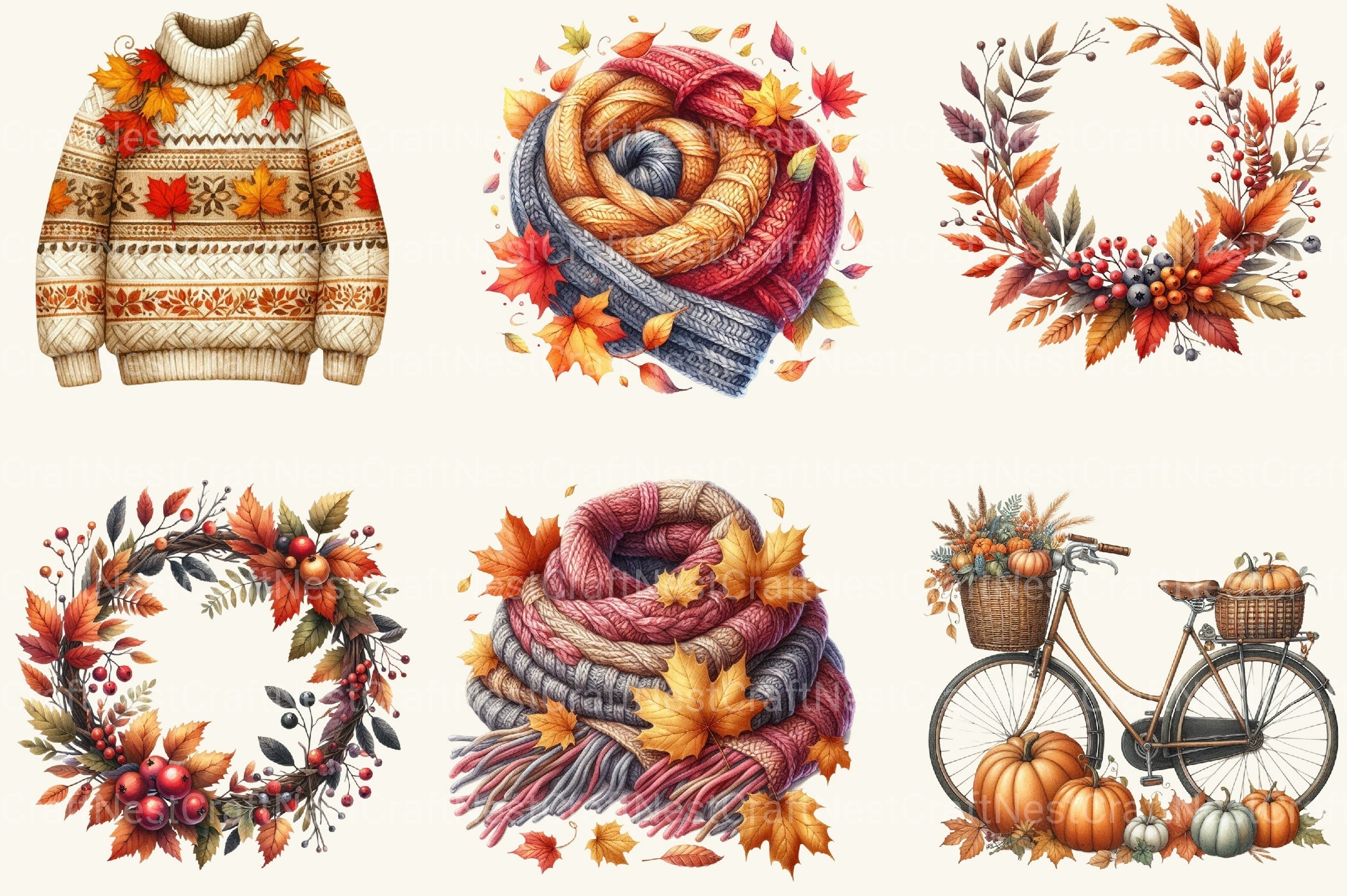 Autumn Collection Clipart Bundle 2