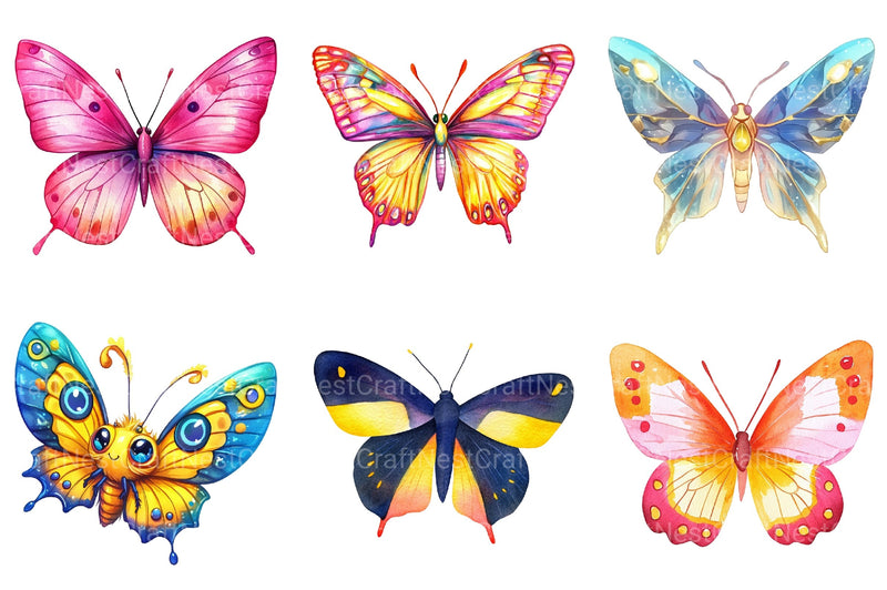 Butterfly Clipart - CraftNest - Digital Crafting and Art