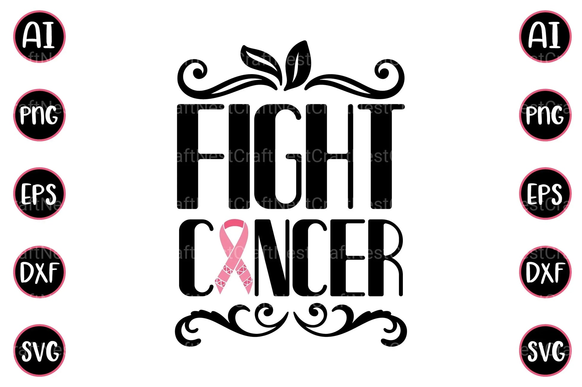 Cancer Design Bundle 157 - CraftNest - Digital Crafting and Art