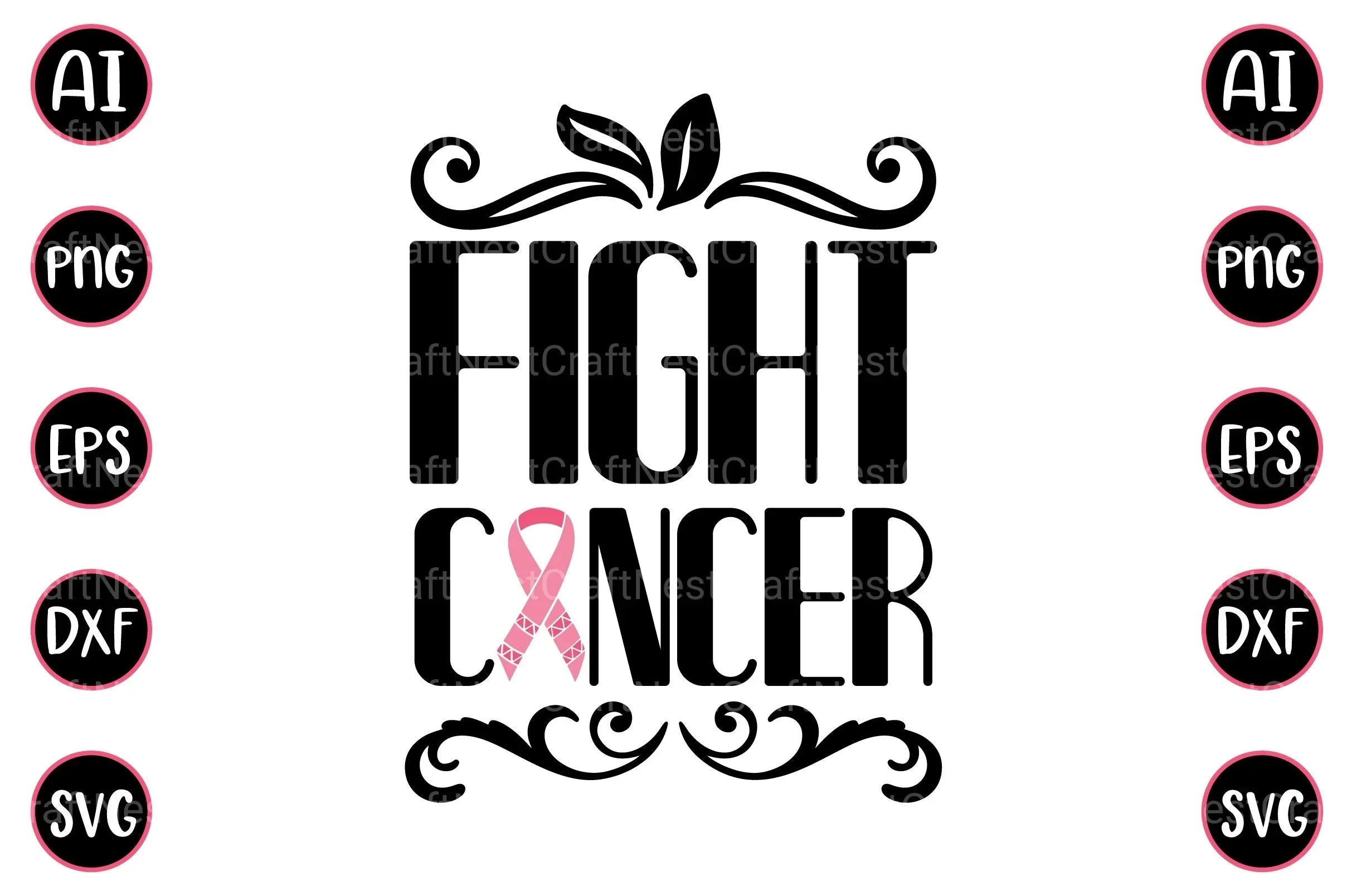 Cancer Design Bundle 157 - CraftNest - Digital Crafting and Art