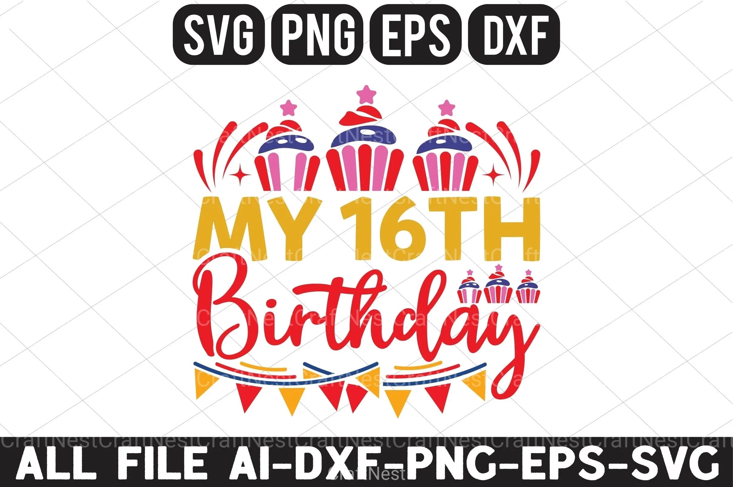 Birthday Design Bundle - CraftNest - Digital Crafting and Art