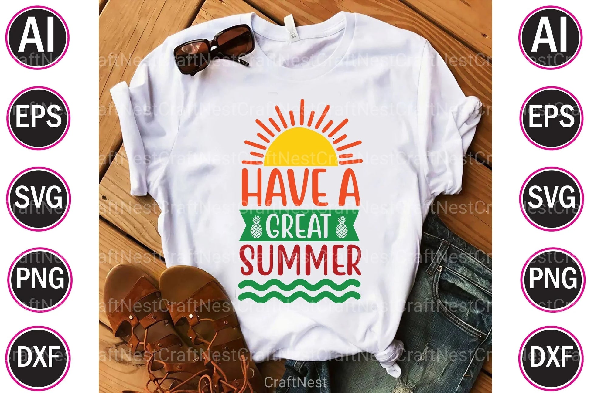 Funny Summer Design Bundle - CraftNest - Digital Crafting and Art