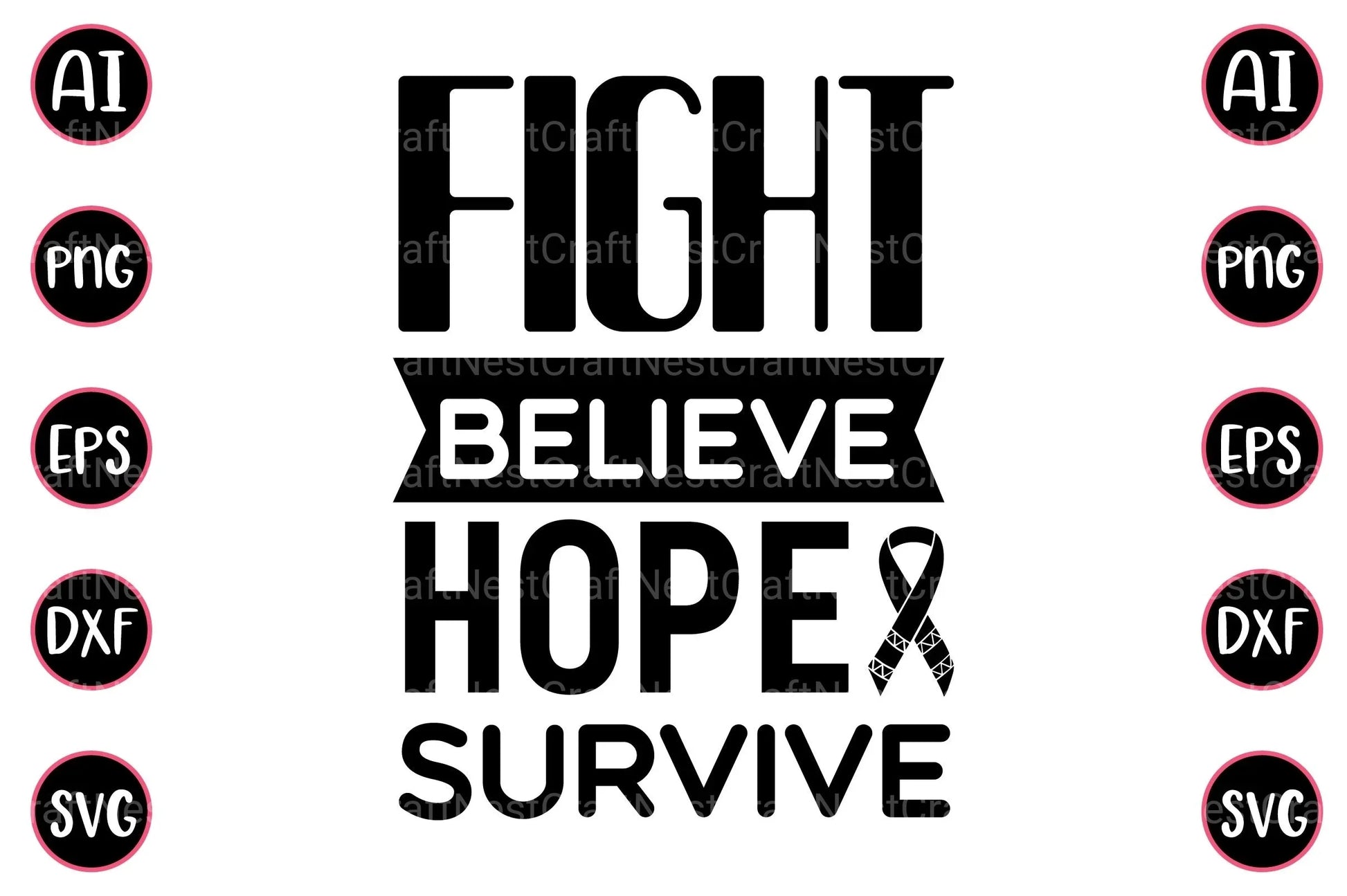 Cancer Design Bundle 157 - CraftNest - Digital Crafting and Art