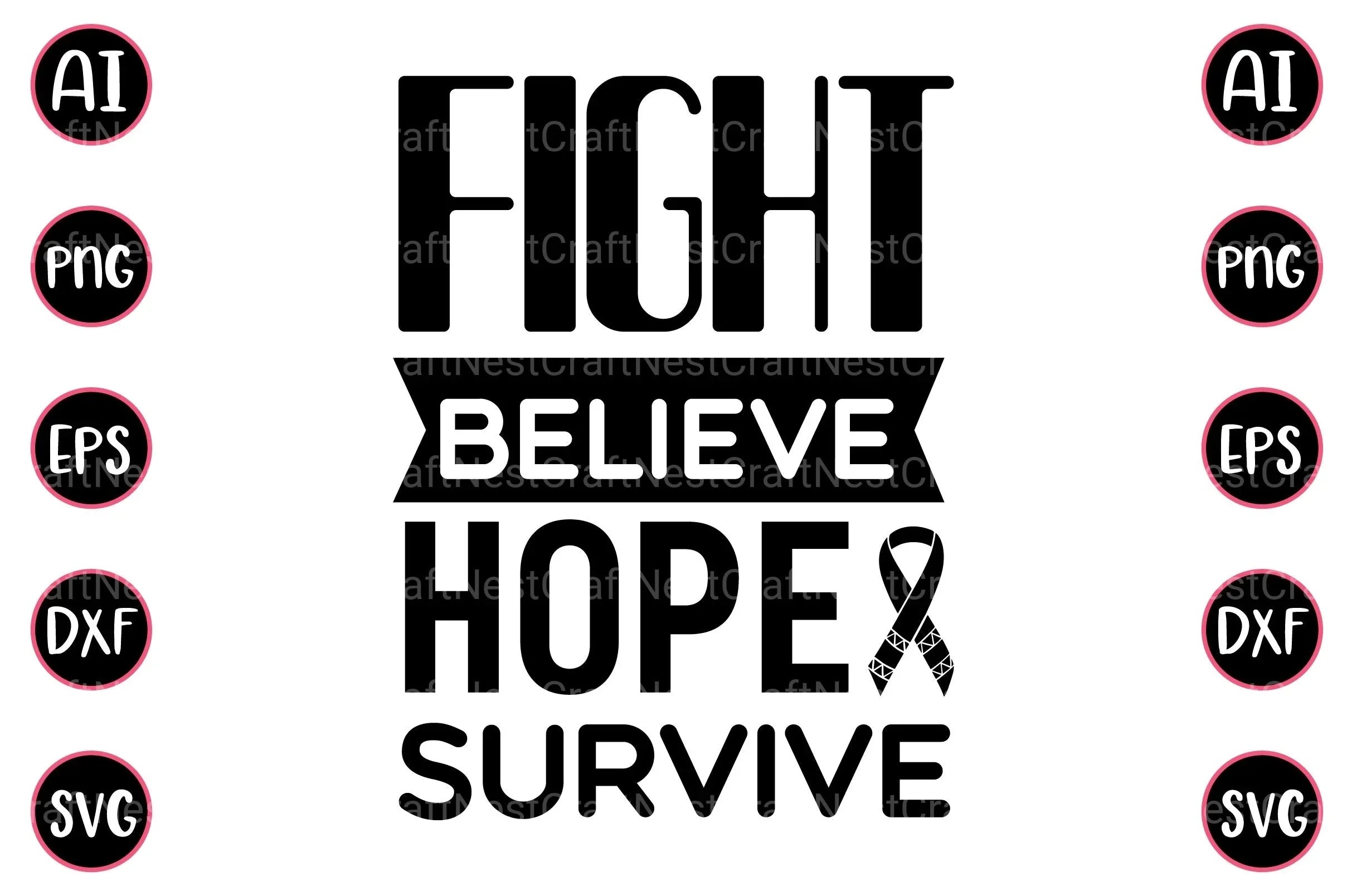 Cancer Design Bundle 157 - CraftNest - Digital Crafting and Art