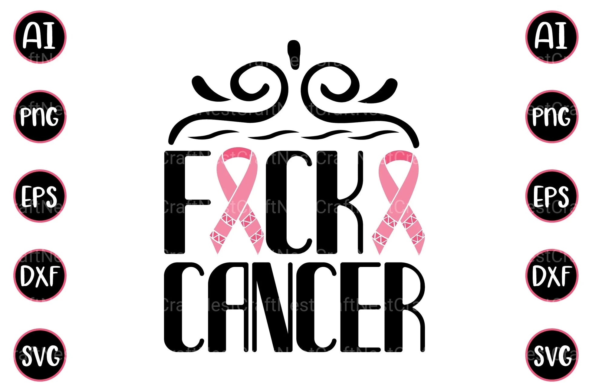 Cancer Design Bundle 157 - CraftNest - Digital Crafting and Art