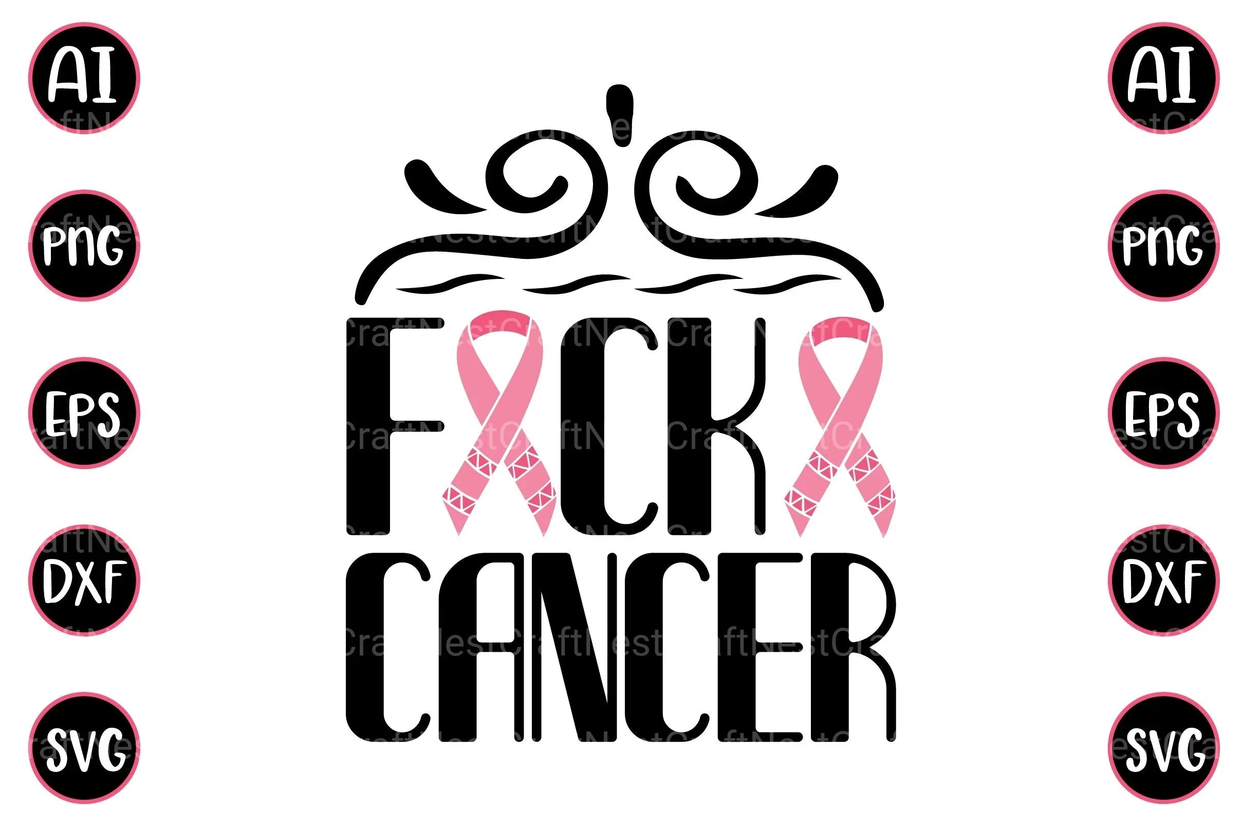 Cancer Design Bundle 157 - CraftNest - Digital Crafting and Art