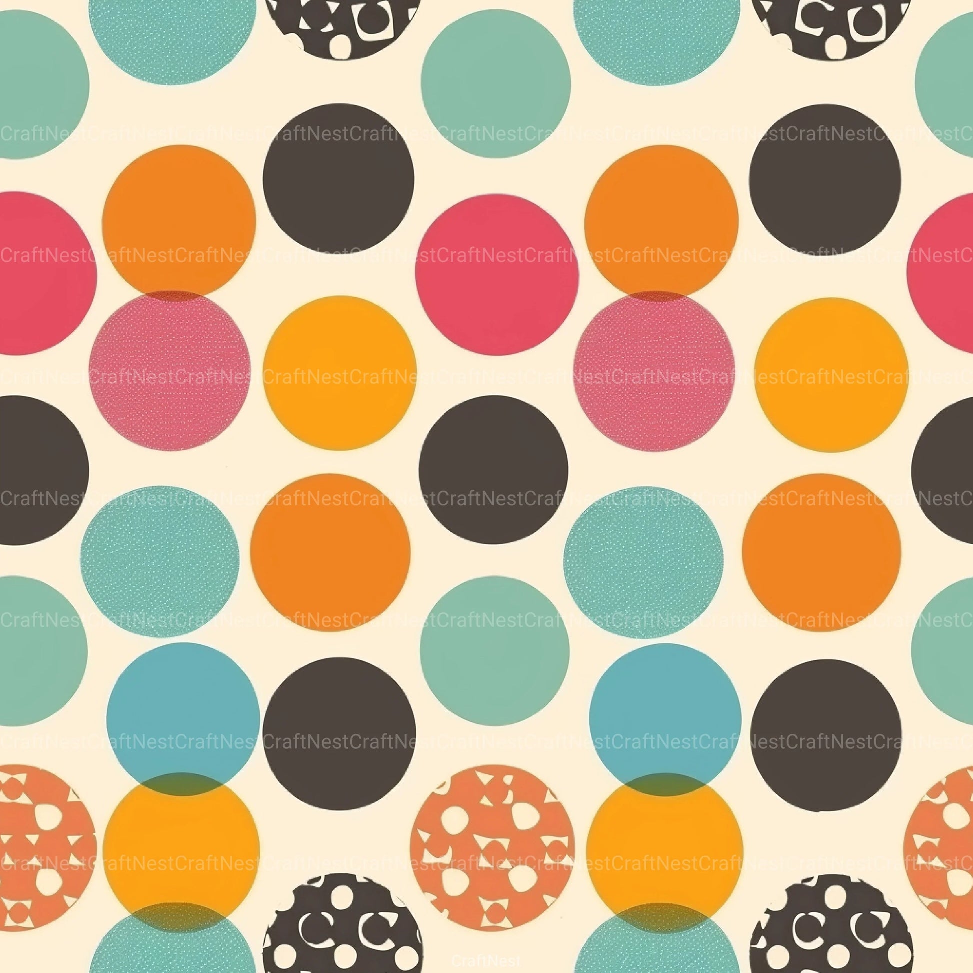 Lines & Dots Patterns Digital Paper - CraftNest - Digital Crafting and Art