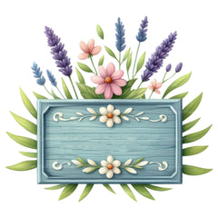 Lavender Wooden Name Plate Clipart Bundle - CraftNest - Digital Crafting and Art