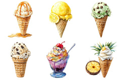 Summer Ice Cream Clipart Bundle 2 - CraftNest - Digital Crafting and Art