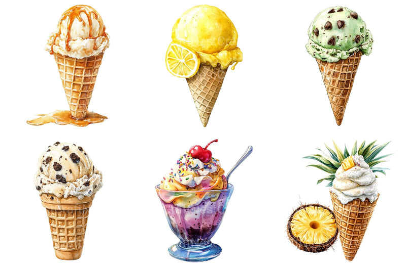 Summer Ice Cream Clipart Bundle 2 - CraftNest - Digital Crafting and Art