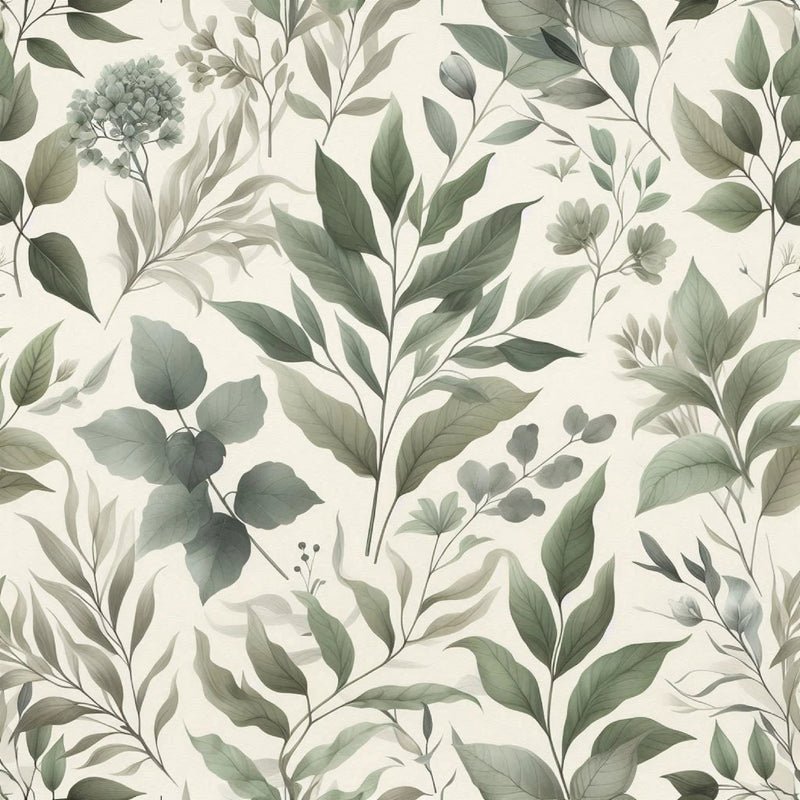 Seamless Sage Green Botanical Pattern Digital Paper - CraftNest - Digital Crafting and Art