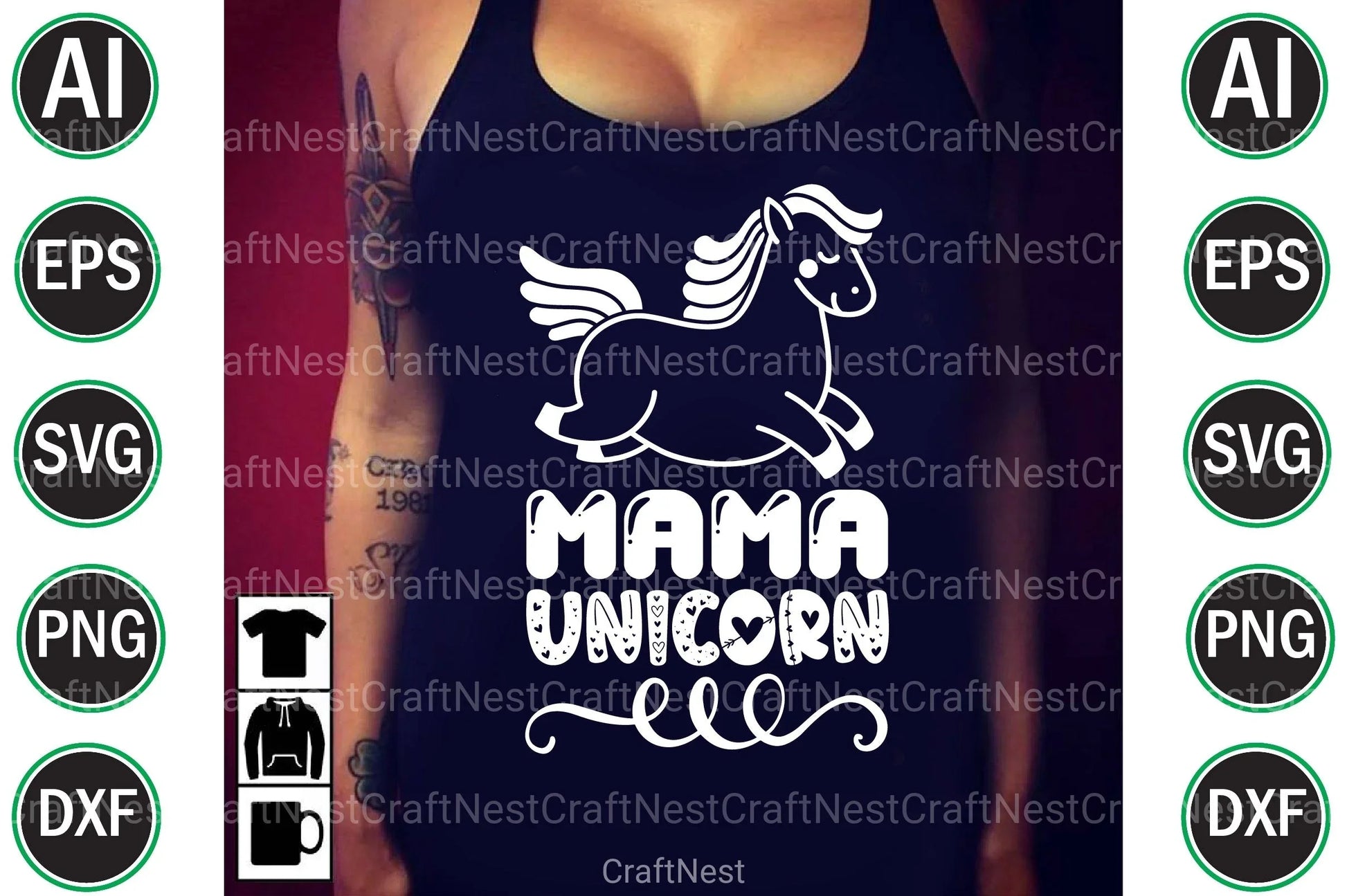 Unicorn File Bundle - CraftNest - Digital Crafting and Art