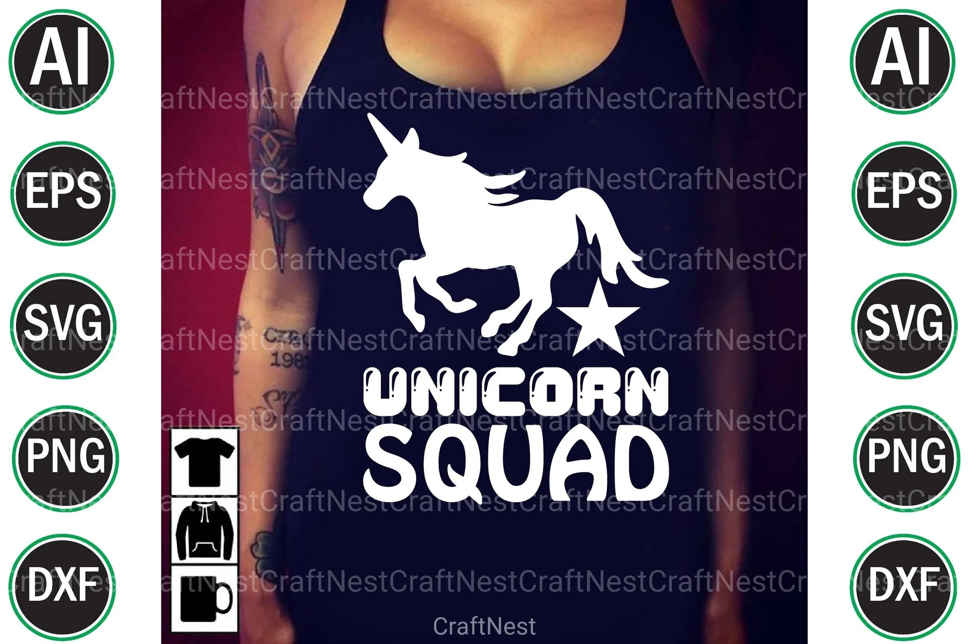 Unicorn File Bundle - CraftNest - Digital Crafting and Art