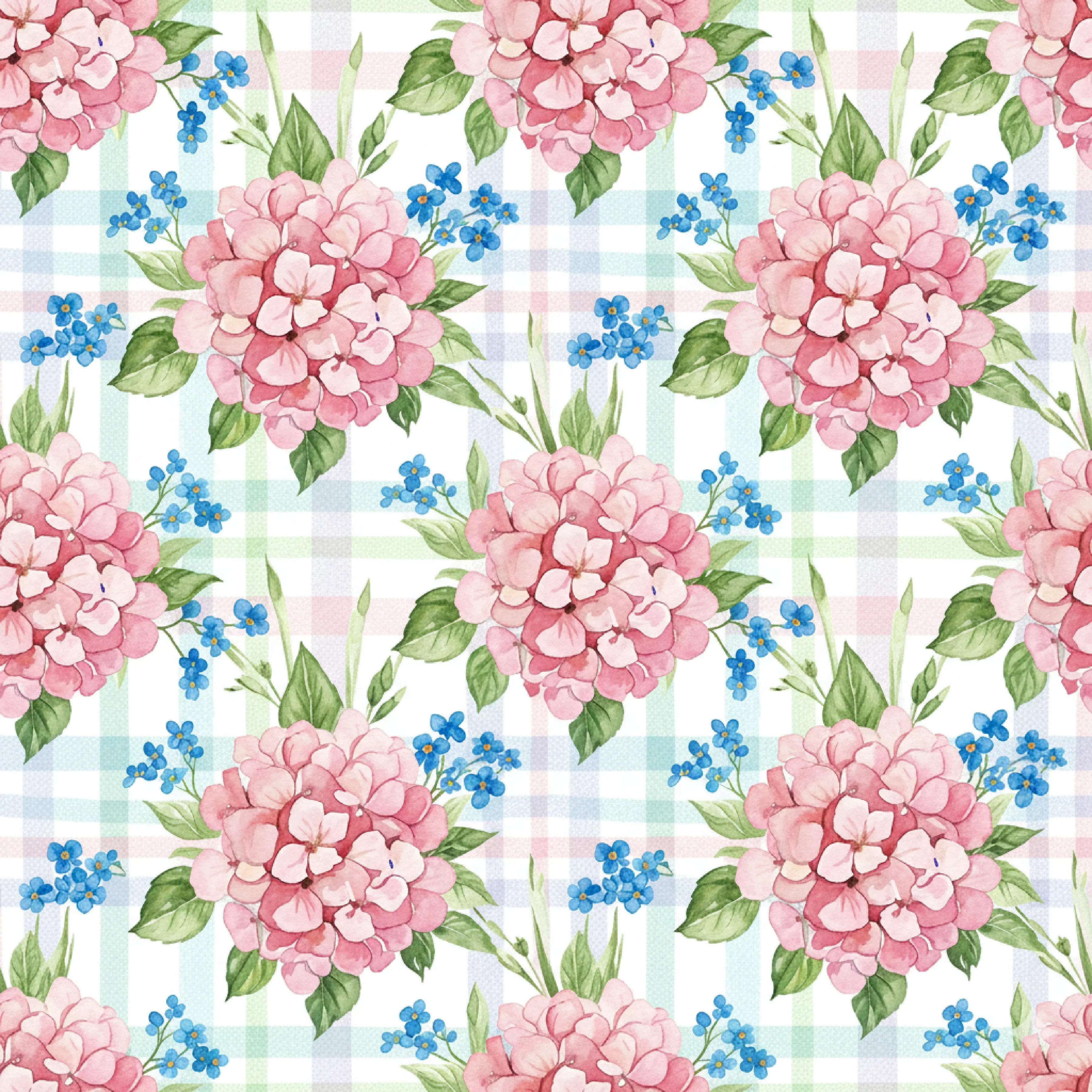 Pink Peonies Seamless Pattern Digital Paper - CraftNest - Digital Crafting and Art