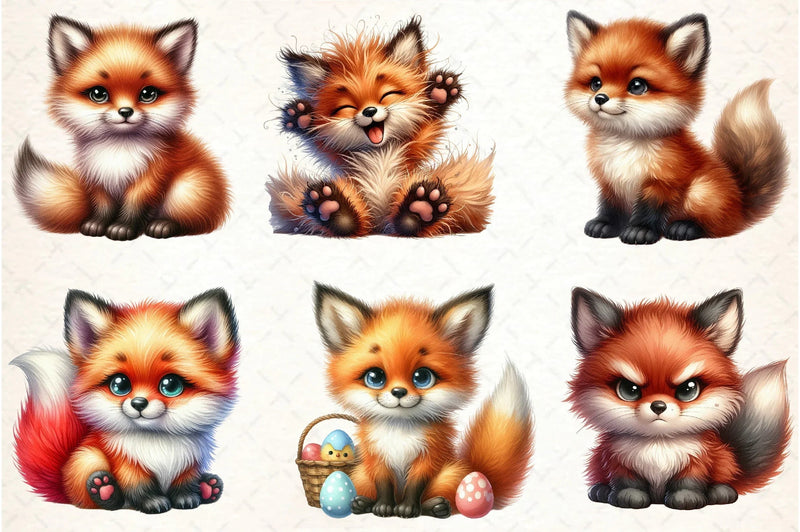 Fox Clipart Bundle: Adorable Fox Illustrations - CraftNest - Digital Crafting and Art