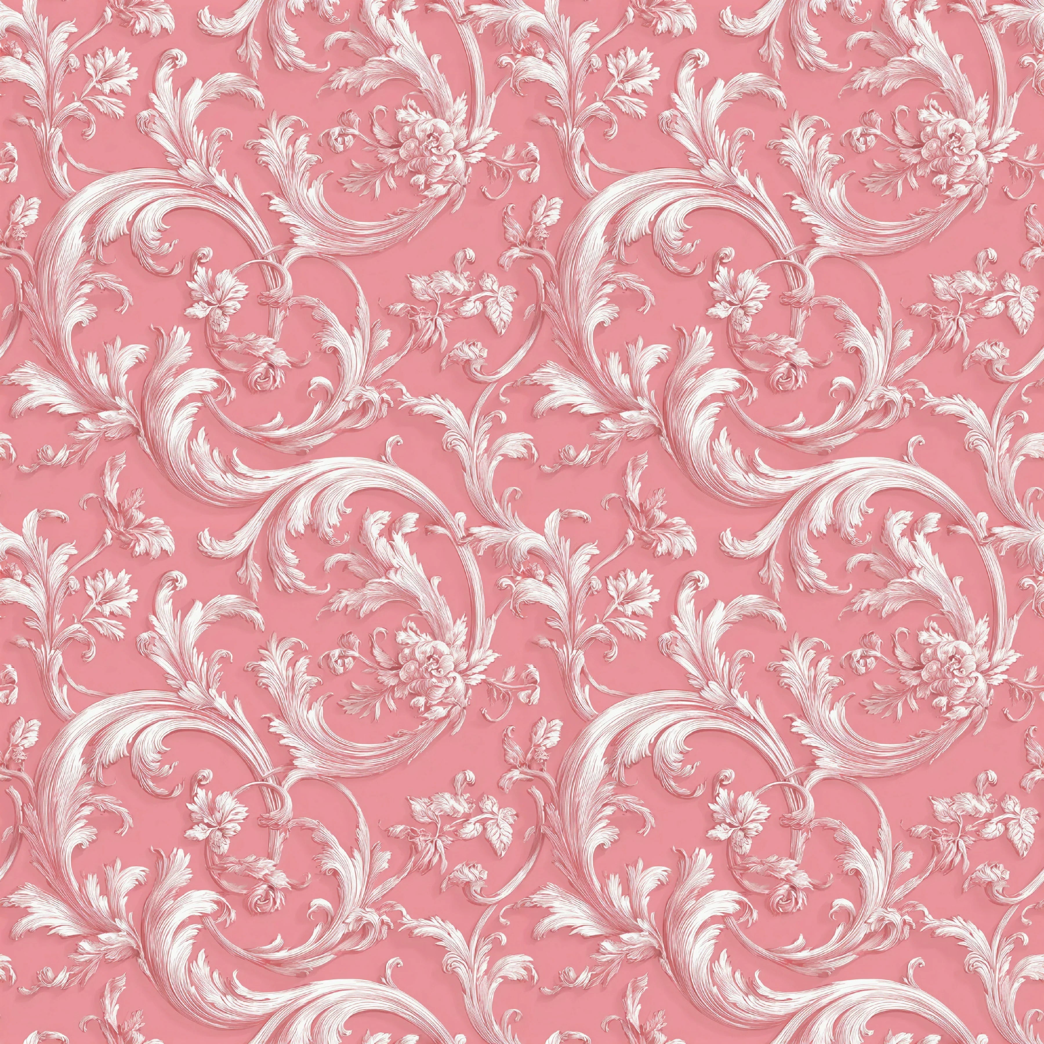 Pink French Toile De Jouy Pattern Clipart Bundle - CraftNest - Digital Crafting and Art