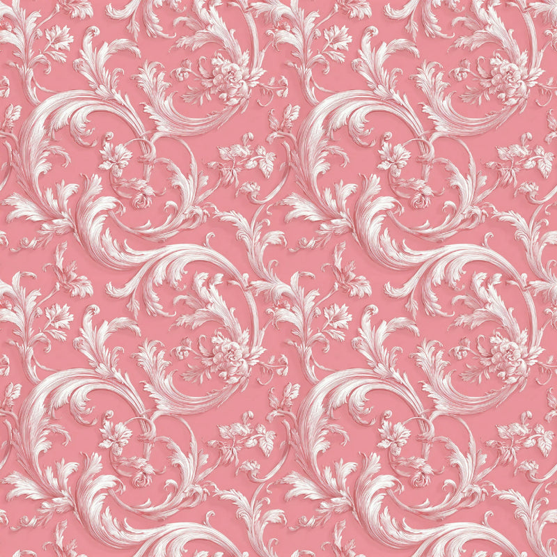 Pink French Toile De Jouy Pattern Clipart Bundle - CraftNest - Digital Crafting and Art