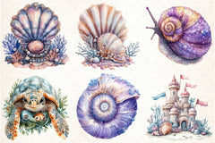 Little Mermaid Under The Sea Clipart Bundle 3 - CraftNest - Digital Crafting and Art